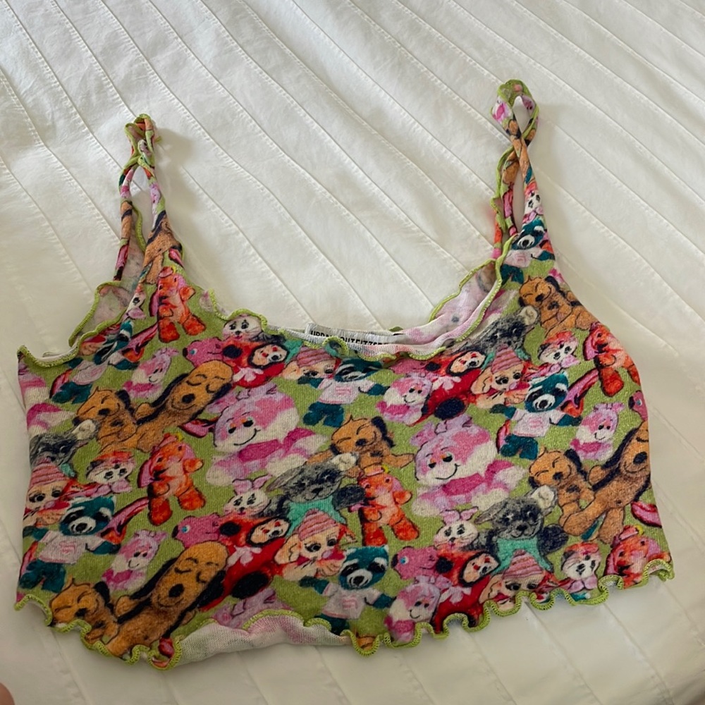Urban outfitters ruffly dog crop top